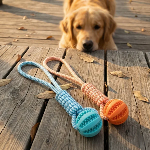 1-Pack Dog Puzzle Toy with Rope Handle
