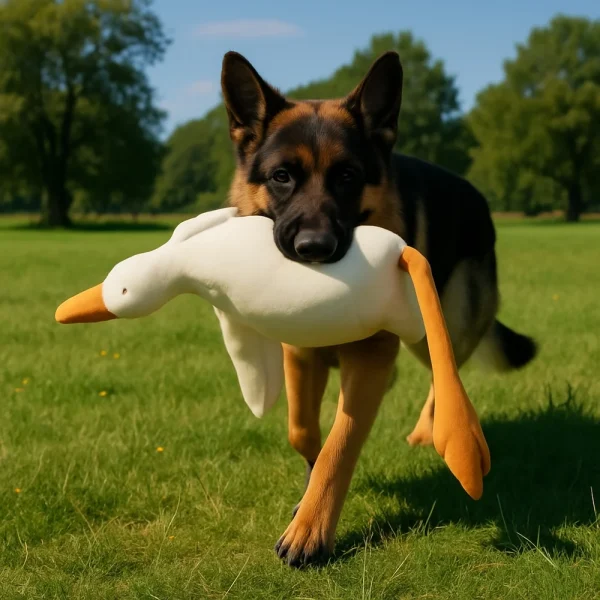 Large Plush White Duck Dog